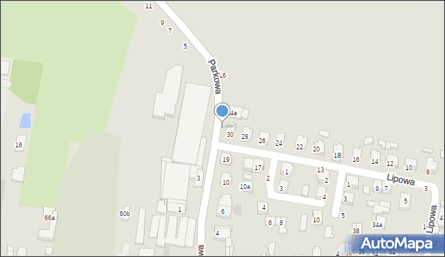 Łuków, Parkowa, 14, mapa Łuków