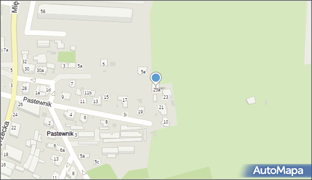 Łuków, Pastewnik, 23a, mapa Łuków