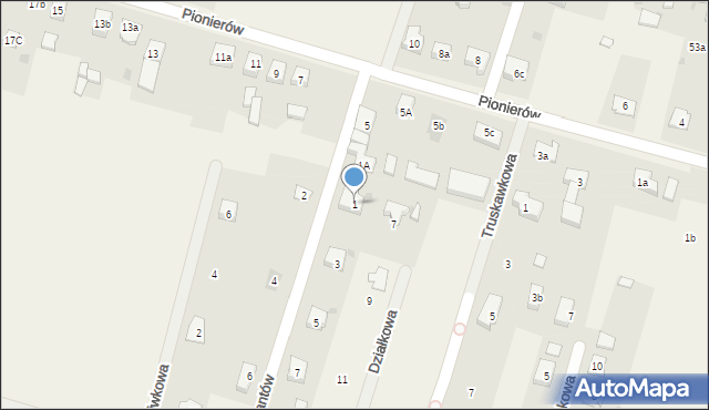 Lutynia, Partyzantów, 1, mapa Lutynia