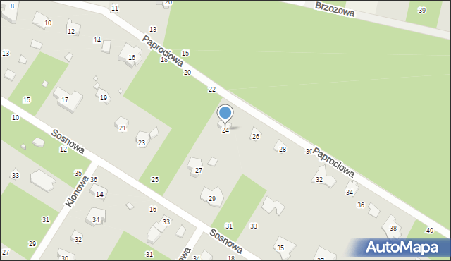 Magdalenka, Paprociowa, 24, mapa Magdalenka