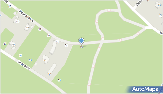 Magdalenka, Paprociowa, 56, mapa Magdalenka
