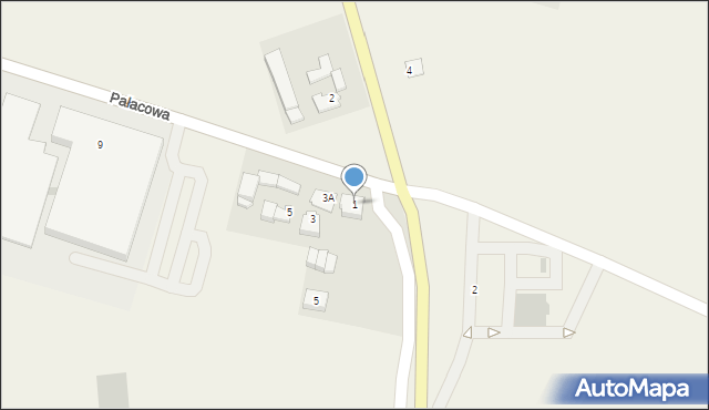Małkowo, Pałacowa, 1, mapa Małkowo