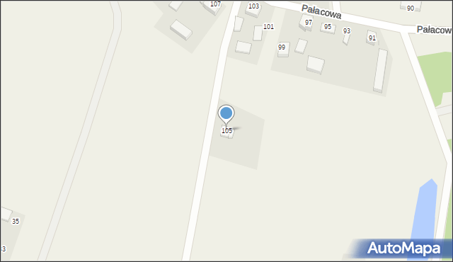 Małkowo, Pałacowa, 105, mapa Małkowo