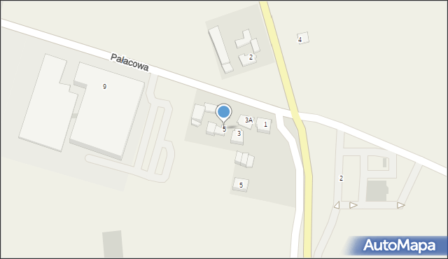 Małkowo, Pałacowa, 5, mapa Małkowo