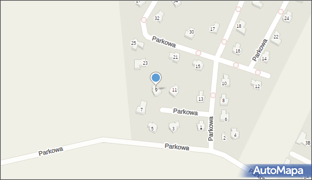 Małkowo, Parkowa, 9, mapa Małkowo