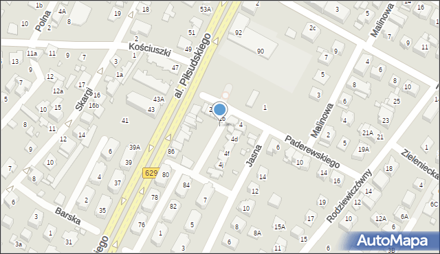 Marki, Paderewskiego Ignacego Jana, 2d, mapa Marki