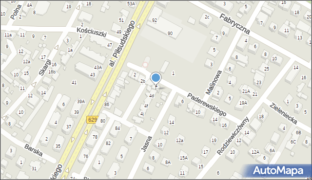 Marki, Paderewskiego Ignacego Jana, 4b, mapa Marki