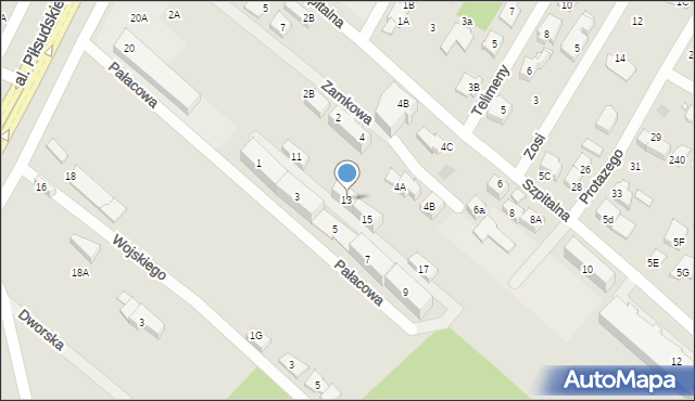 Marki, Pałacowa, 13, mapa Marki
