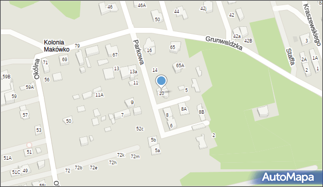 Marki, Parkowa, 10, mapa Marki