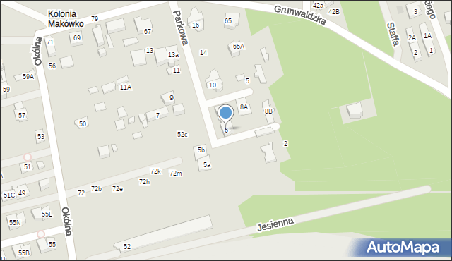 Marki, Parkowa, 6, mapa Marki