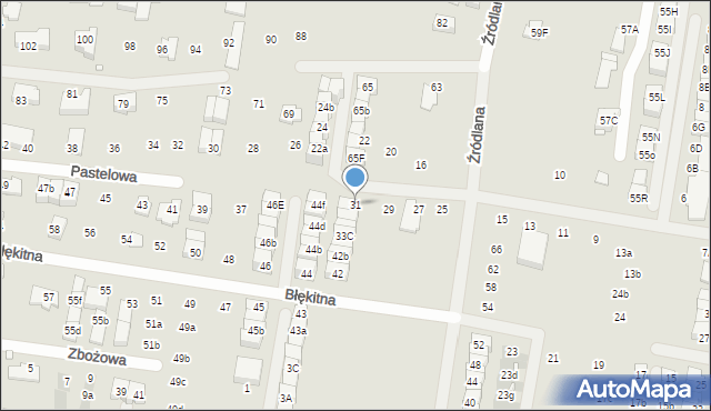 Marki, Pastelowa, 31, mapa Marki