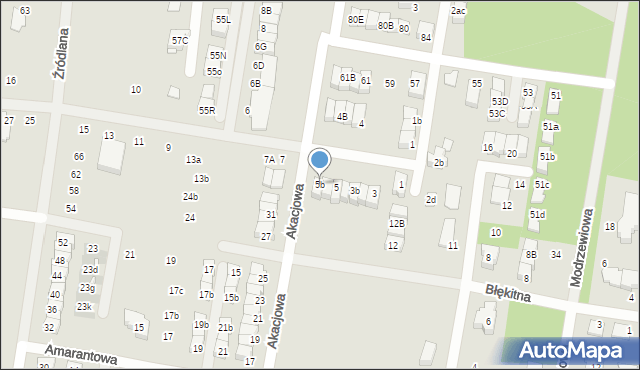 Marki, Pastelowa, 5b, mapa Marki