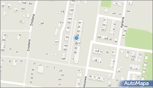 Marki, Pastelowa, 6G, mapa Marki