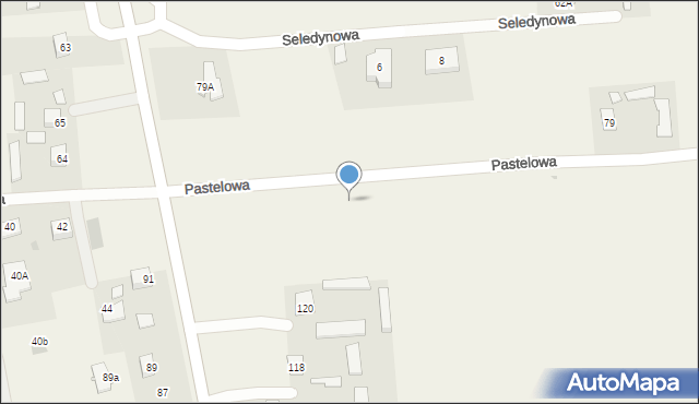 Marysin, Pastelowa, 39, mapa Marysin