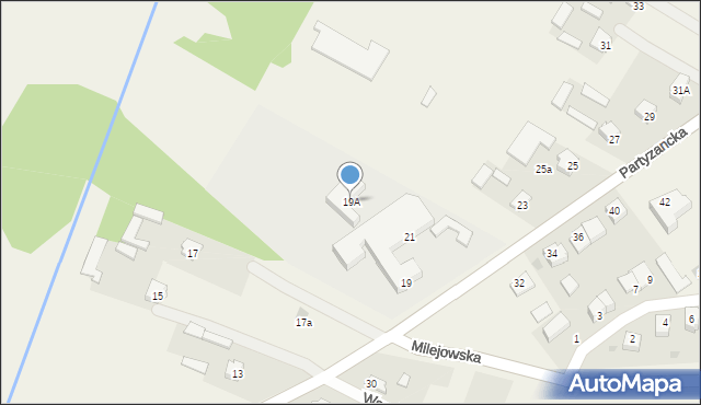 Mełgiew, Partyzancka, 19A, mapa Mełgiew