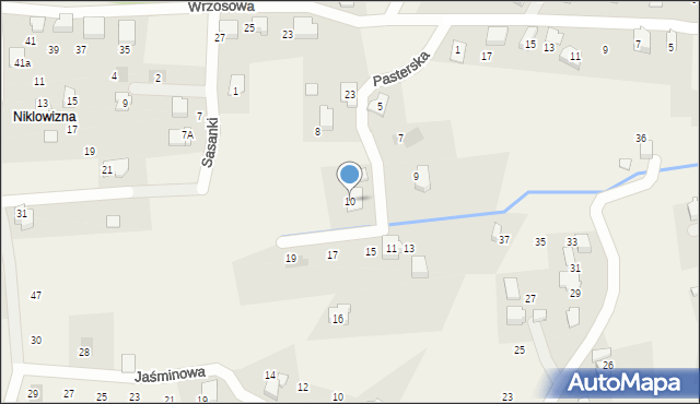 Meszna, Pasterska, 10, mapa Meszna