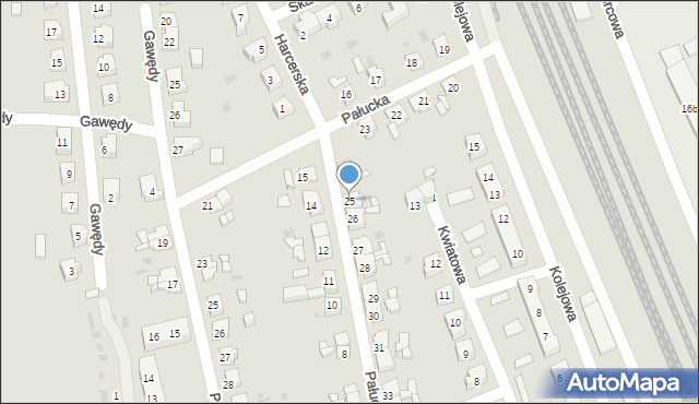 Miastko, Pałucka, 25, mapa Miastko