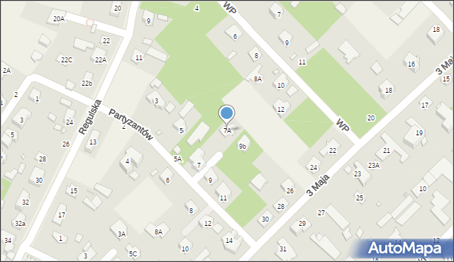 Michałowice, Partyzantów, 7A, mapa Michałowice