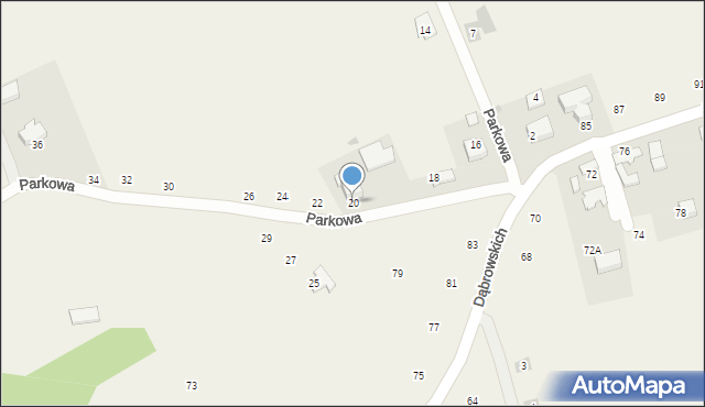 Michałowice, Parkowa, 20, mapa Michałowice