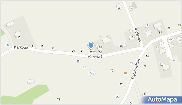 Michałowice, Parkowa, 22, mapa Michałowice