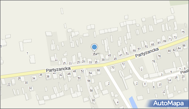 Michów, Partyzancka, 35A, mapa Michów