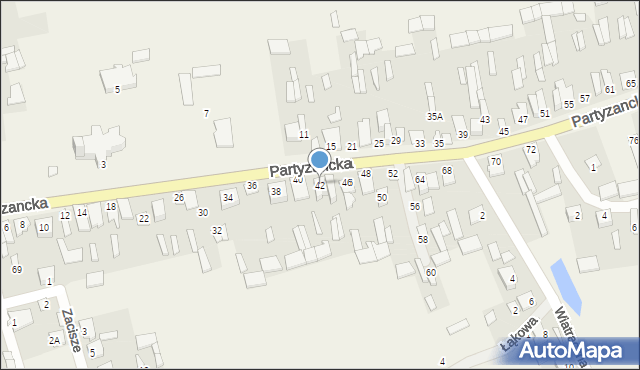 Michów, Partyzancka, 42, mapa Michów