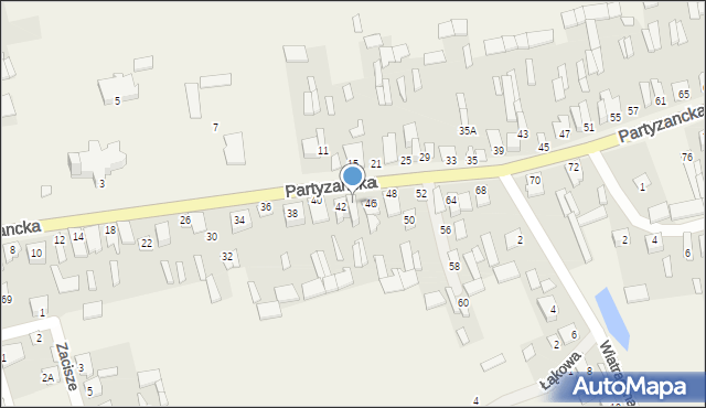Michów, Partyzancka, 44, mapa Michów