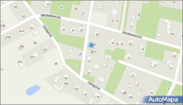 Międzyborów, Paderewskiego Ignacego Jana, 15, mapa Międzyborów