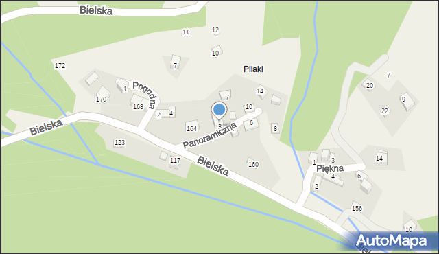 Międzybrodzie Bialskie, Panoramiczna, 3, mapa Międzybrodzie Bialskie