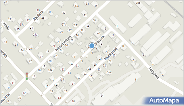 Mielec, Pasieczna, 5, mapa Mielca