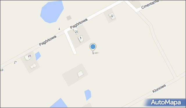 Mierzeszyn, Pagórkowa, 7, mapa Mierzeszyn