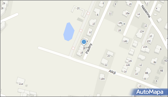 Mierzyn, Pauliny, 16, mapa Mierzyn