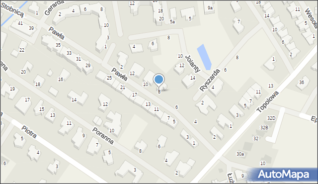 Mierzyn, Pawła, 8, mapa Mierzyn