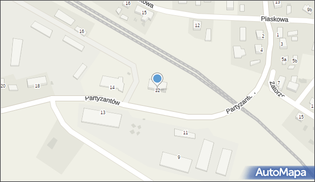 Mikołajki Pomorskie, Partyzantów, 12, mapa Mikołajki Pomorskie