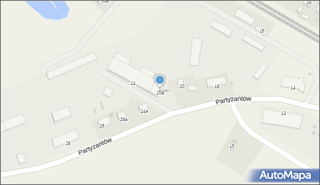 Mikołajki Pomorskie, Partyzantów, 20a, mapa Mikołajki Pomorskie