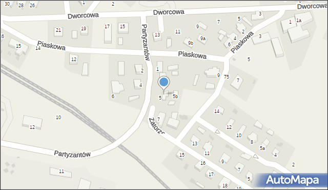 Mikołajki Pomorskie, Partyzantów, 5a, mapa Mikołajki Pomorskie
