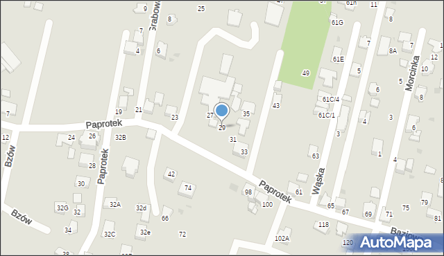 Mikołów, Paprotek, 29, mapa Mikołów