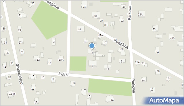 Milanówek, Parkowa, 2, mapa Milanówek