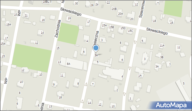 Milanówek, Pasieczna, 3A, mapa Milanówek