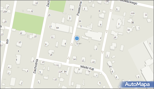 Milanówek, Pasieczna, 7, mapa Milanówek