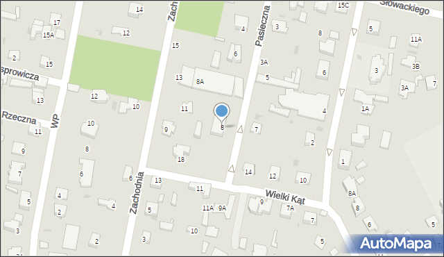 Milanówek, Pasieczna, 8, mapa Milanówek