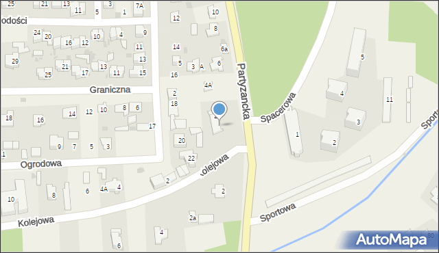 Milejów-Osada, Partyzancka, 4, mapa Milejów-Osada