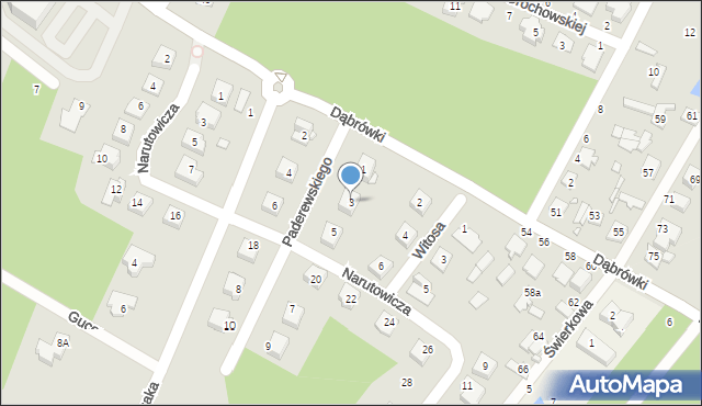 Mińsk Mazowiecki, Paderewskiego Ignacego Jana, 3, mapa Mińsk Mazowiecki