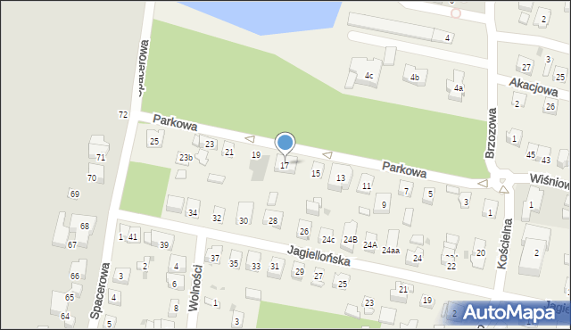 Mirków, Parkowa, 17, mapa Mirków