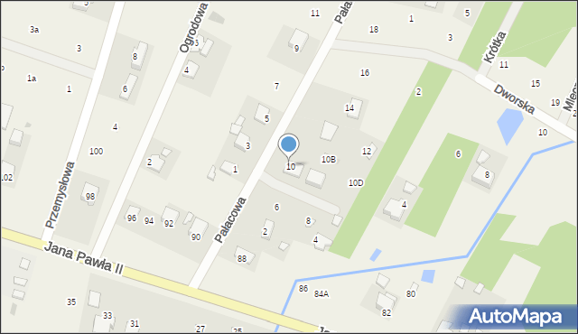 Mleczków, Pałacowa, 10A, mapa Mleczków