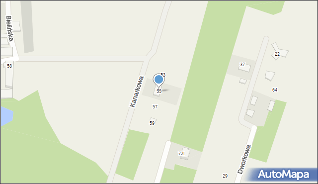 Młochów, Pawia, 55, mapa Młochów