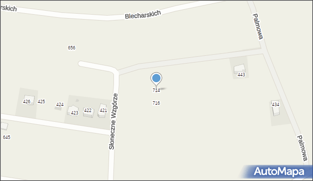 Mników, Palmowa, 35, mapa Mników