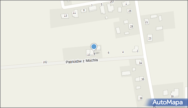 Mochle, Patriotów z Mochla, 8, mapa Mochle