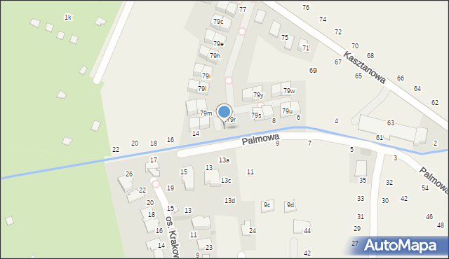 Modlniczka, Palmowa, 12, mapa Modlniczka