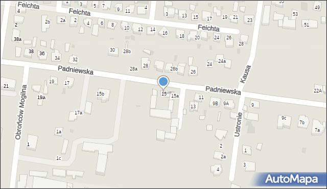 Mogilno, Padniewska, 15, mapa Mogilno